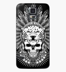Funda/vinilo para Samsung Galaxy Calavera de guerrero jaguar azteca - Tocado nativo