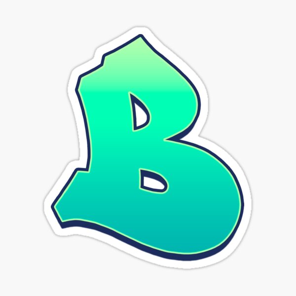 B - green fades Sticker