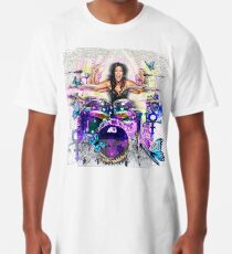 Sheila E. drummer - Prince drum woman - digital art by IonaArtDigital Long T-Shirt