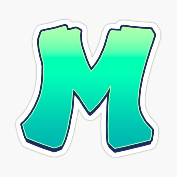 M - green fades Sticker
