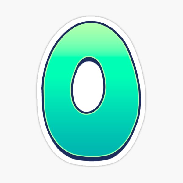 O - green fades Sticker