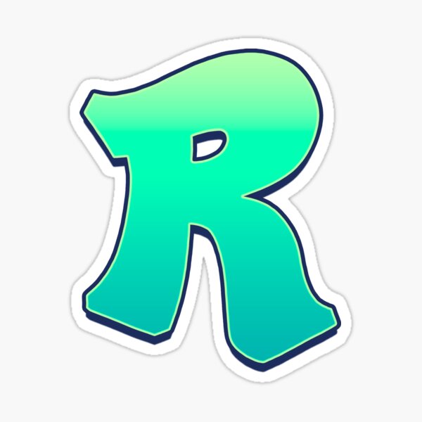 R - green fades Sticker