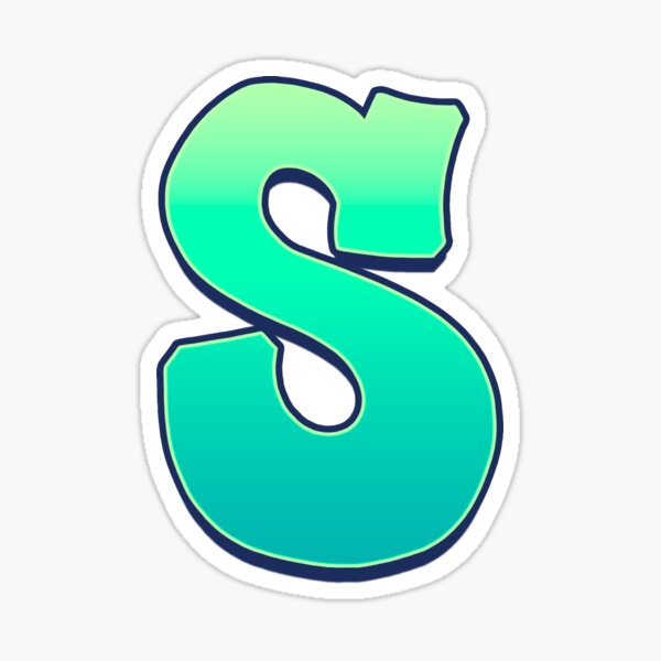S - green fades Sticker