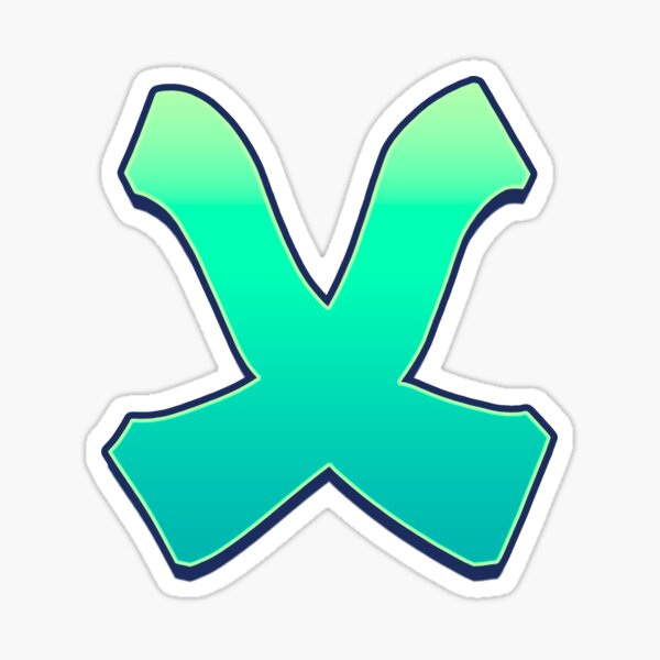 X - green fades Sticker