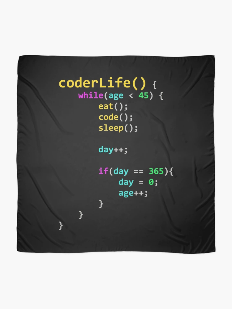 Thumbnail 2 of 3, Scarf, javascript - coder life designed and sold by MagicDoorknob.