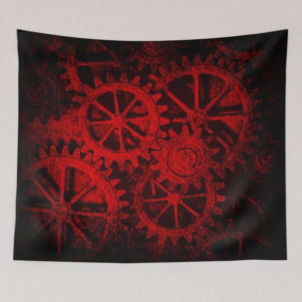 Item preview, Steampunk Rustic Red Cogwheels  designed and sold by Mark Jesus-Allen.