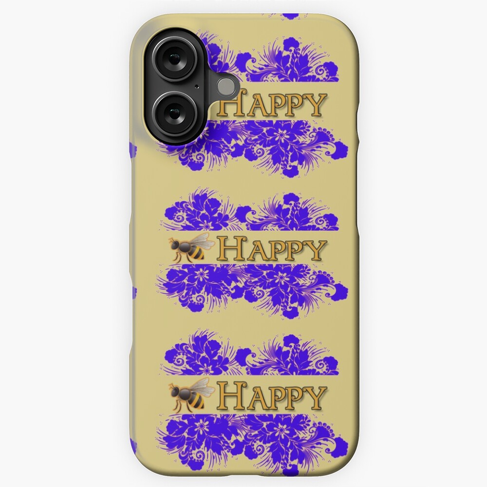 Bee Happy Floral: One Design, On Everything — iPhone Case
