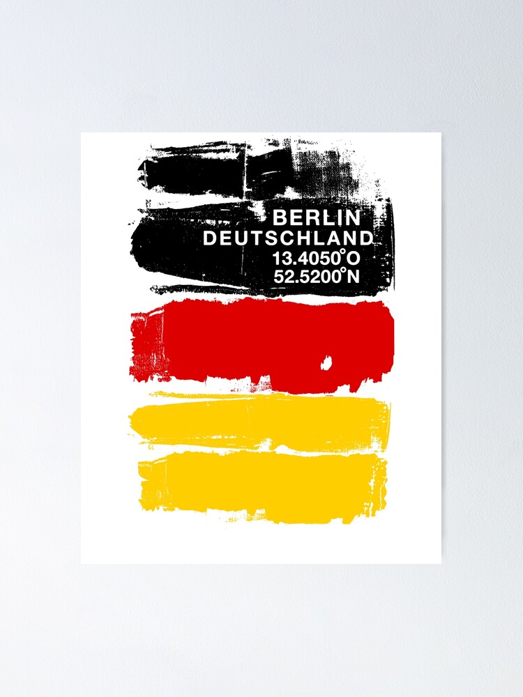 Germany Berlin Deutschland German Coordinates Art Poster By Ironecho Redbubble