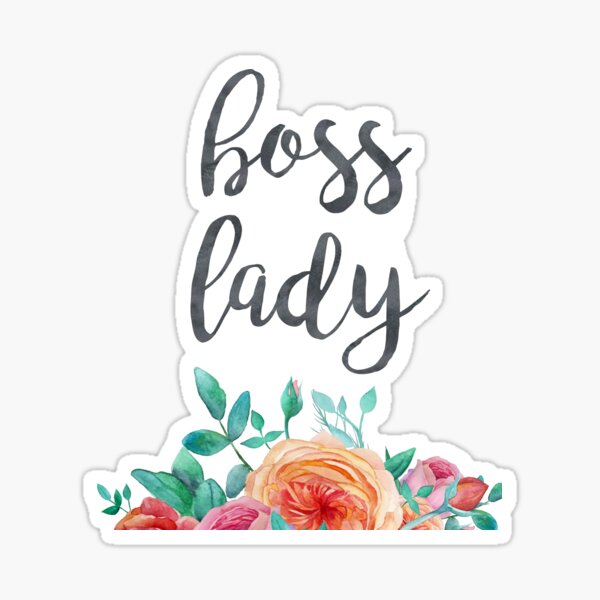 Item preview, Floral Boss Lady Typography Quote designed and sold by whimseydesigns.