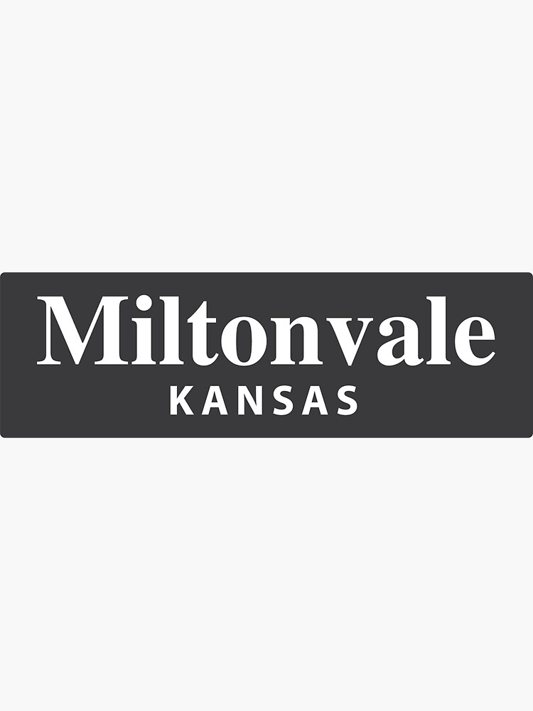 Miltonvale Kansas Sticker For Sale By Everycityxd2 Redbubble