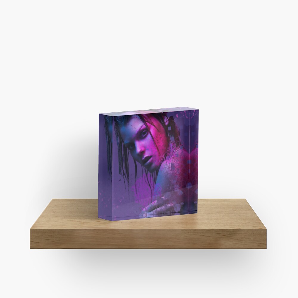 Woman in blue Acrylic Block