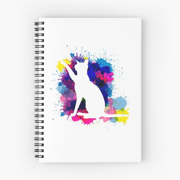 Item preview, Splatter Cat, Colorful kitty, cat lover, kat silhouette designed and sold by theglaze.