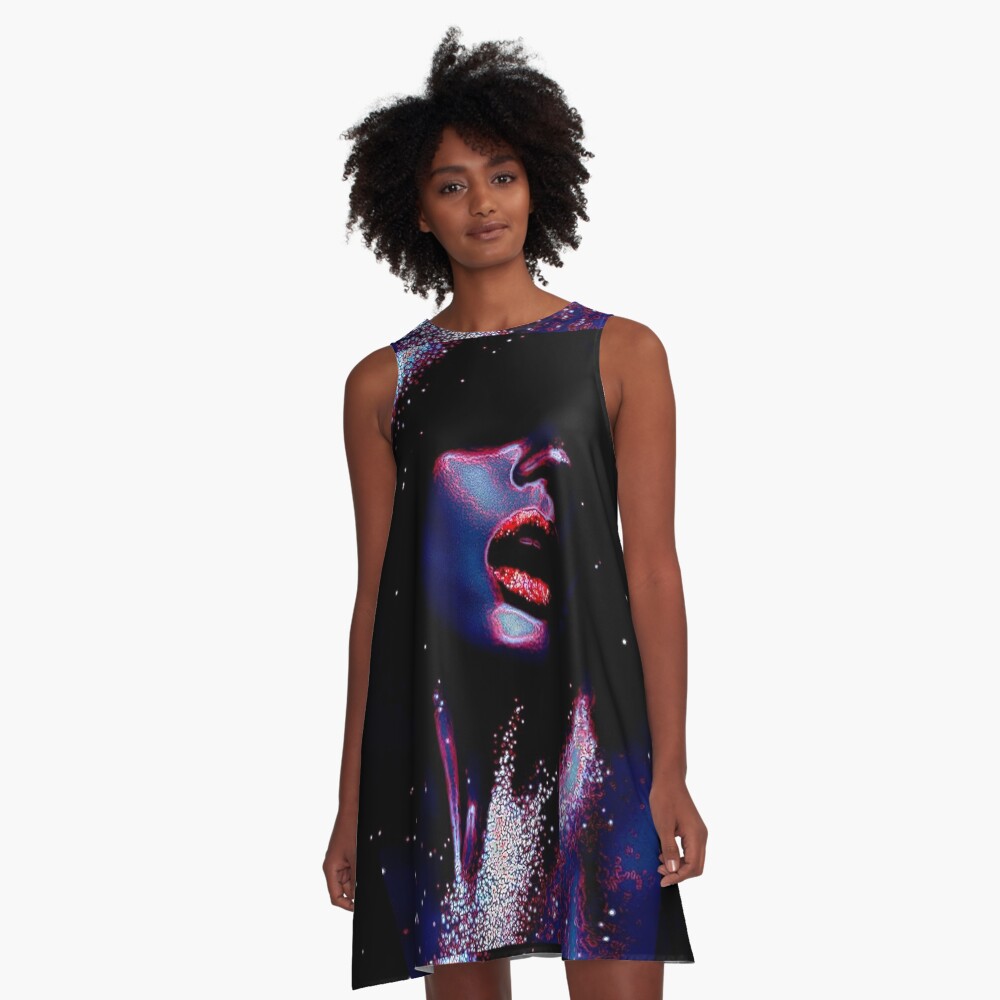 Blue A-Line Dress