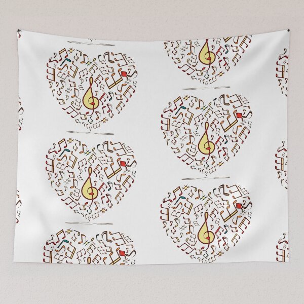 Item preview, I love music heart designed and sold by OJOEF89.