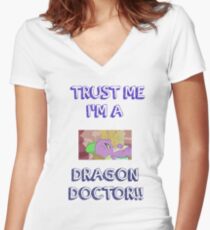 Dragon Doctor 3 Women's Fitted V-Neck T-Shirt