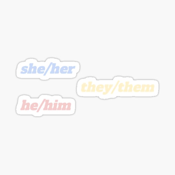 gender pronouns sticker pack Sticker