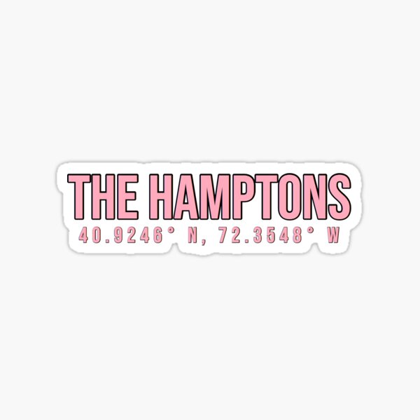 The Hamptons Coordinates Sticker
