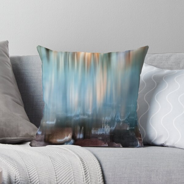 Waterfall abstract Throw Pillow