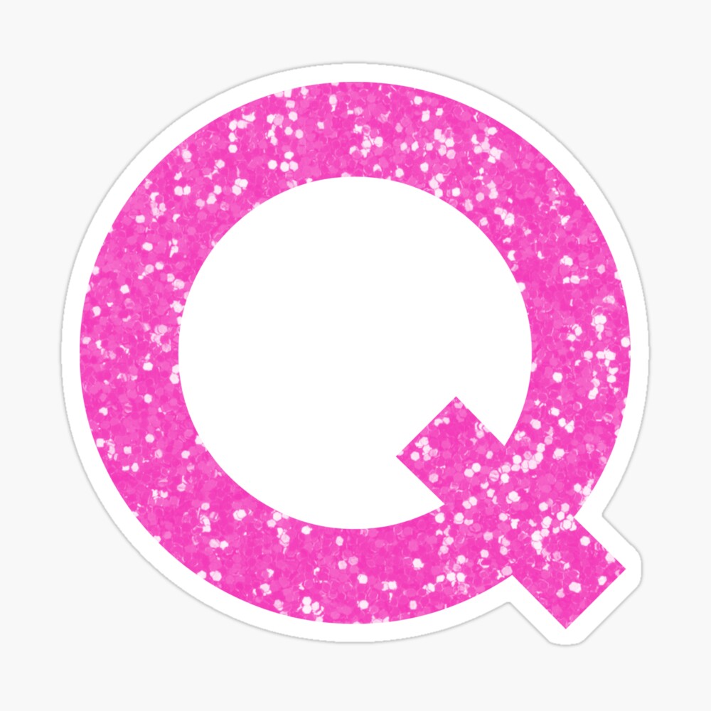 pink glitter q letter pink glitter photographic print by pascally redbubble