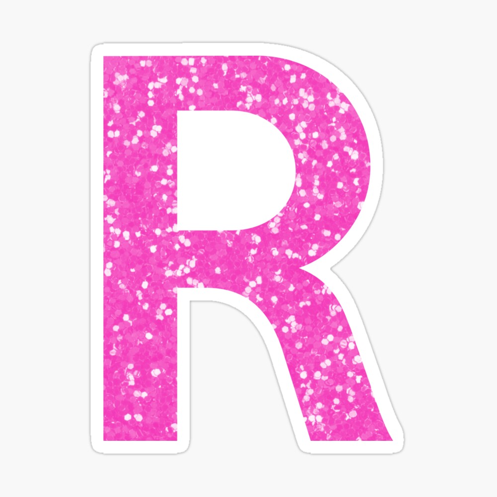 pink glitter r letter pink glitter photographic print by pascally redbubble