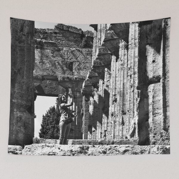 Item preview, Girl photographs a temple of Paestum designed and sold by Giuseppe Cocco.