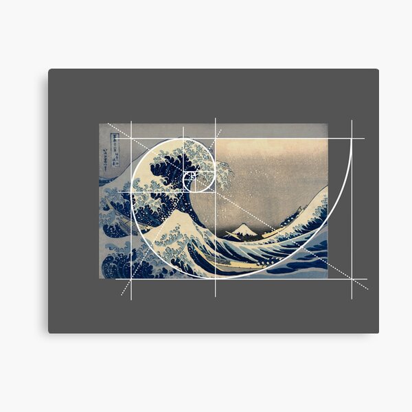 Item preview, Hokusai Meets Fibonacci, Golden Ratio, Version designed and sold by SymbolGrafix.