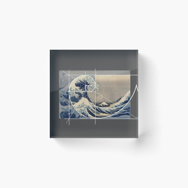 Item preview, Hokusai Meets Fibonacci, Golden Ratio, Version designed and sold by SymbolGrafix.