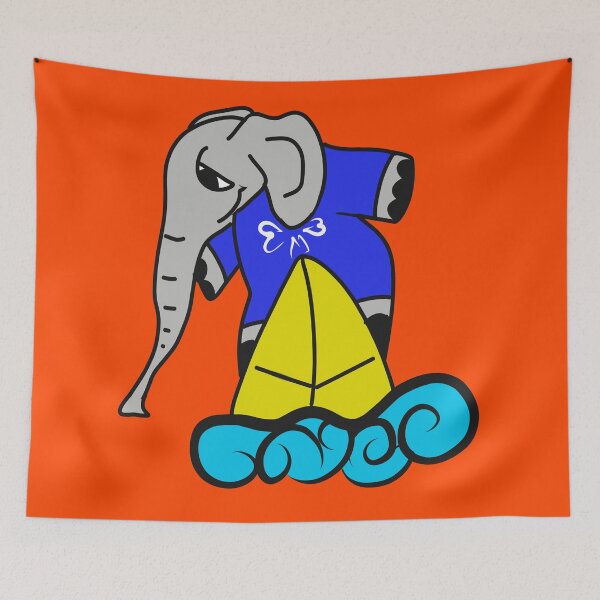 Item preview, Surfing elephant 5 designed and sold by ALEFANTICA.