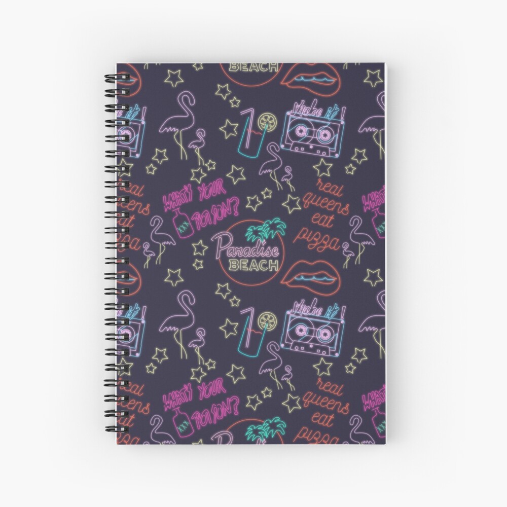 Neon Lights Spiral Notebook