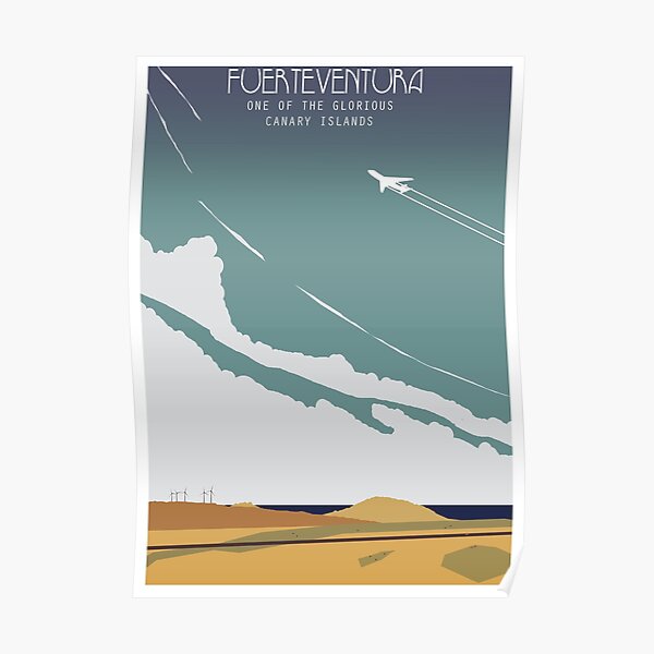 Art Deco Travel Posters Lovely Vintage Retro Holiday Fuerteventura Canary Island