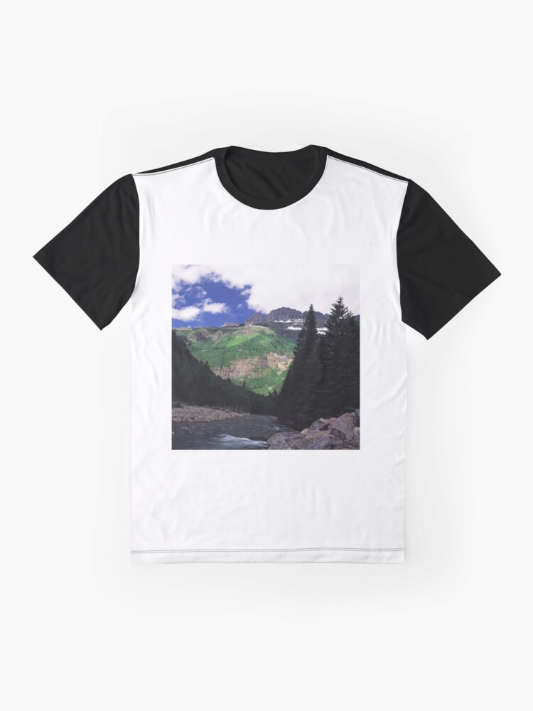 Alternate view of McDonald Creek, Going-to-the-Sun Road, Glacier N.P. Graphic T-Shirt