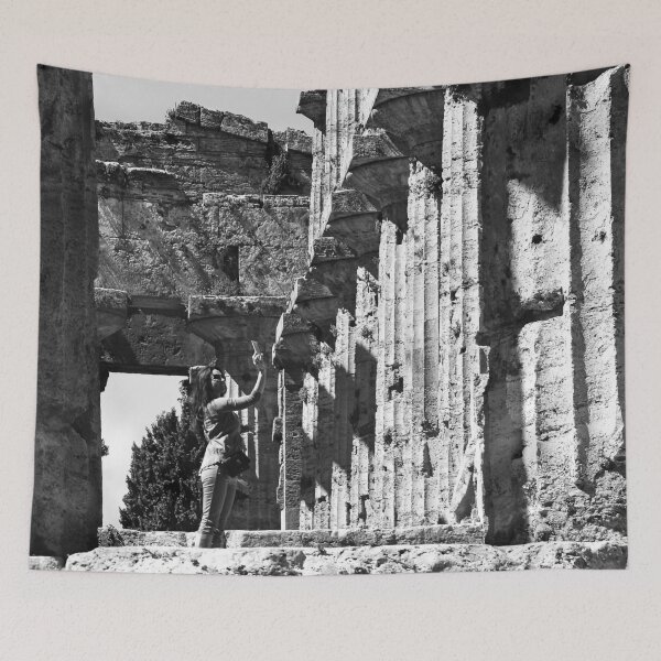 Item preview, Girl photographs a temple of Paestum designed and sold by Giuseppe Cocco.