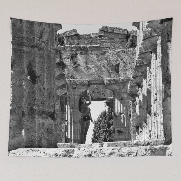 Item preview, Girl photographs a temple of Paestum designed and sold by Giuseppe Cocco.