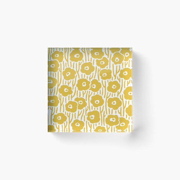 Item preview, Mid Century Modern Wild Flower Pattern 485 Yellow designed and sold by tonymagnerart.