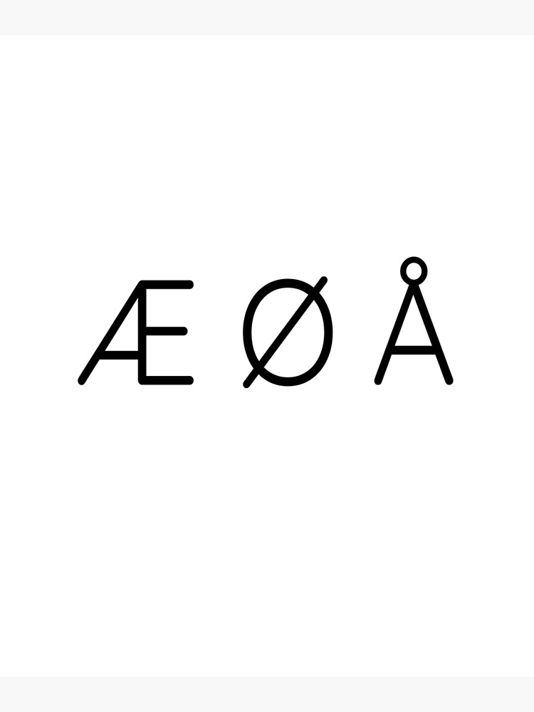 Ae O A Norwegian Danish Alphabet Greeting Card By Blueberry P Redbubble