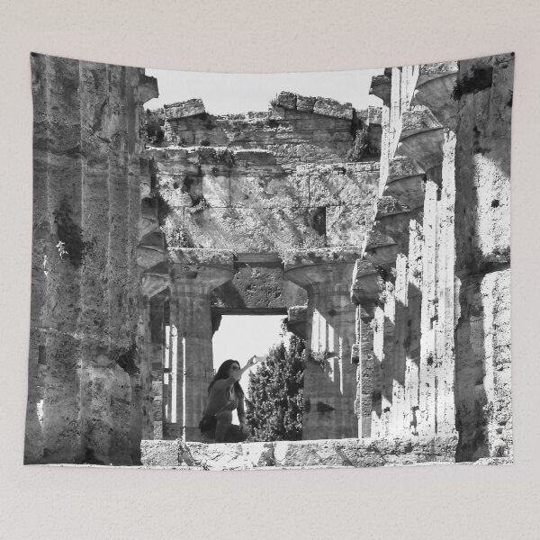 Item preview, Girl photographs a temple of Paestum designed and sold by Giuseppe Cocco.