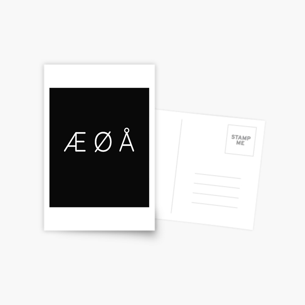 Ae O A Norwegian Danish Alphabet Greeting Card By Blueberry P Redbubble