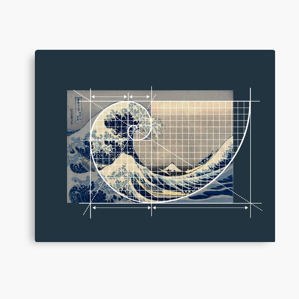 Item preview, Hokusai Meets Fibonacci, Golden Ratio, Grid, Lines designed and sold by SymbolGrafix.