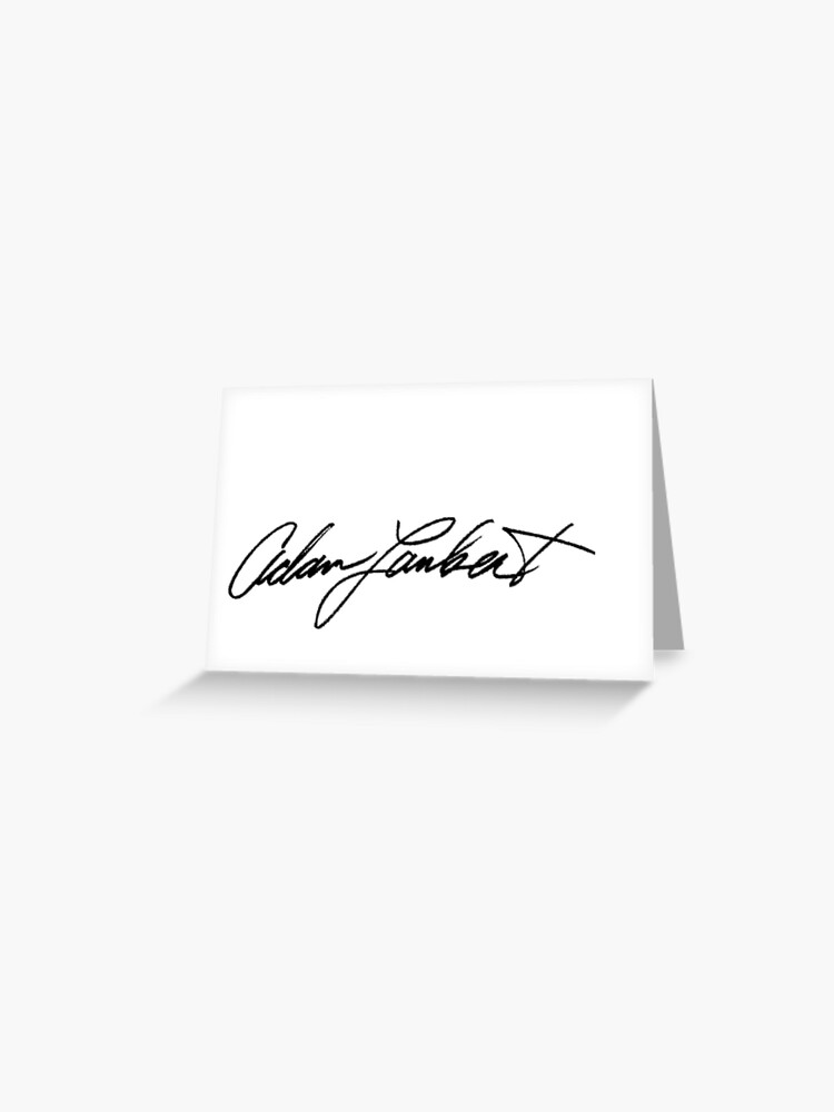 Adam Lambert Autograph Greeting Card By Nienkehees Redbubble