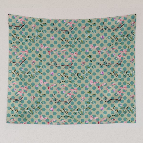 Item preview, Polka Dot Watercolor Florals designed and sold by maccm.