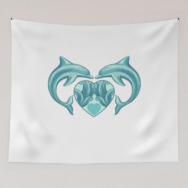 Item preview, Dolphin Love Valentine & Love T-Shirt designed and sold by No Limits T-Shirts.