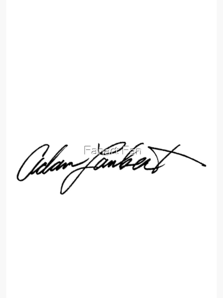 Adam Lambert autograph