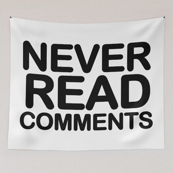 Item preview, Never read comments - social media survival designed and sold by metropol.