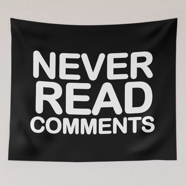 Item preview, Never read comments - social media survival designed and sold by metropol.