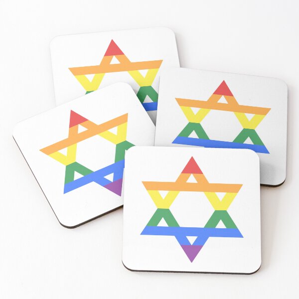 Item preview, Rainbow Star of David (light) designed and sold by porcupride.