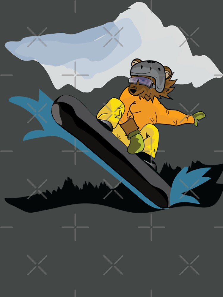 Snowboarding Grizzly Bear by CreativeContour