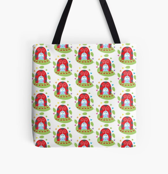 Happy ladybug All Over Print Tote Bag