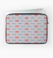 Grey Sup Champion Collage Laptop Sleeve