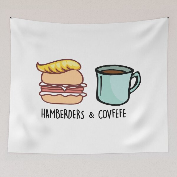 Item preview, Hamberders & Covfefe Trump Parody Funny designed and sold by alltheprints.