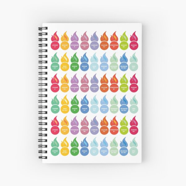 Metal Ion Flame Test Colours Spiral Notebook
